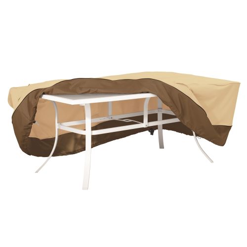 Classic Accessories Veranda Large Rectangular Patio Table Cover, Brown